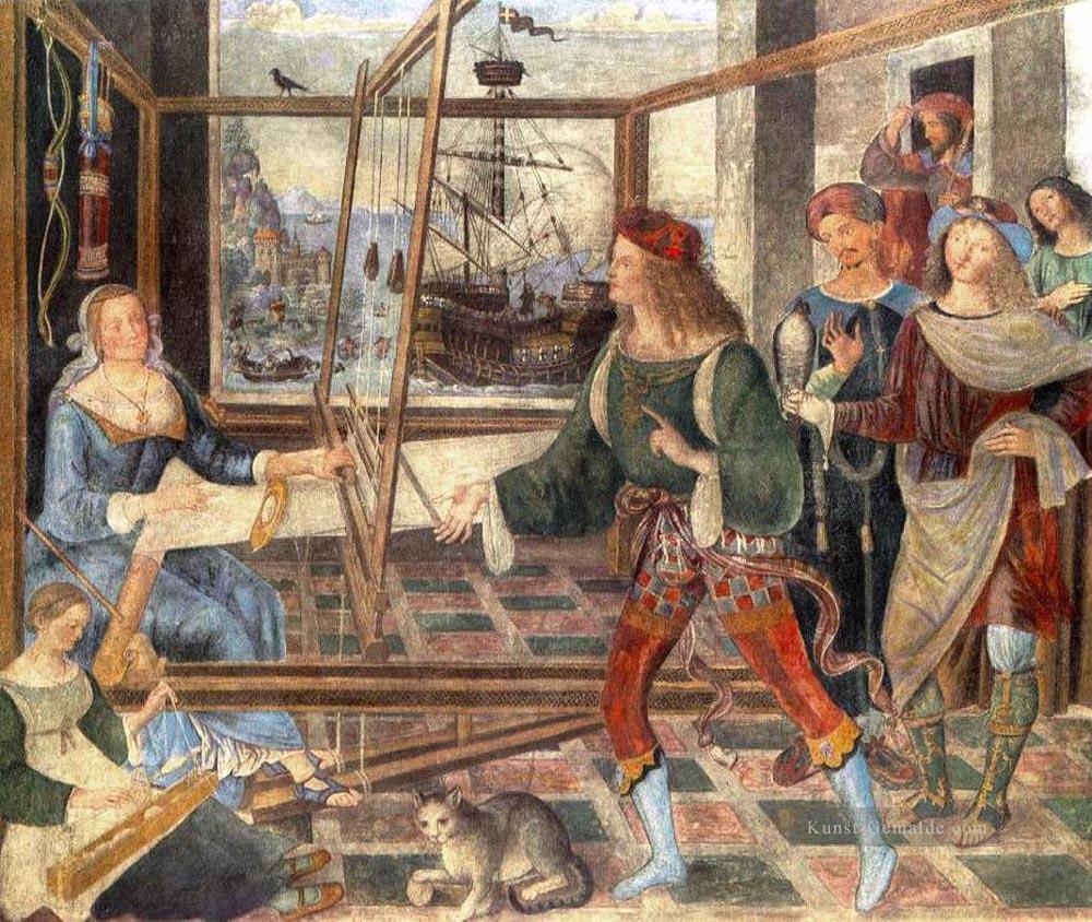 die Rückkehr des Odysseus Renaissance Pinturicchio Ölgemälde
